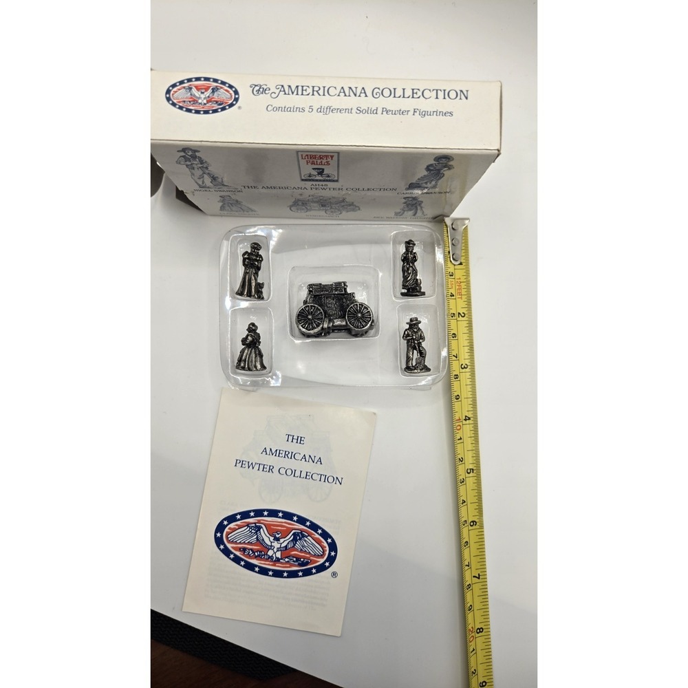 Americana Pewter Collection Figurines Liberty Falls Stagecoach Lot AH48 AH71